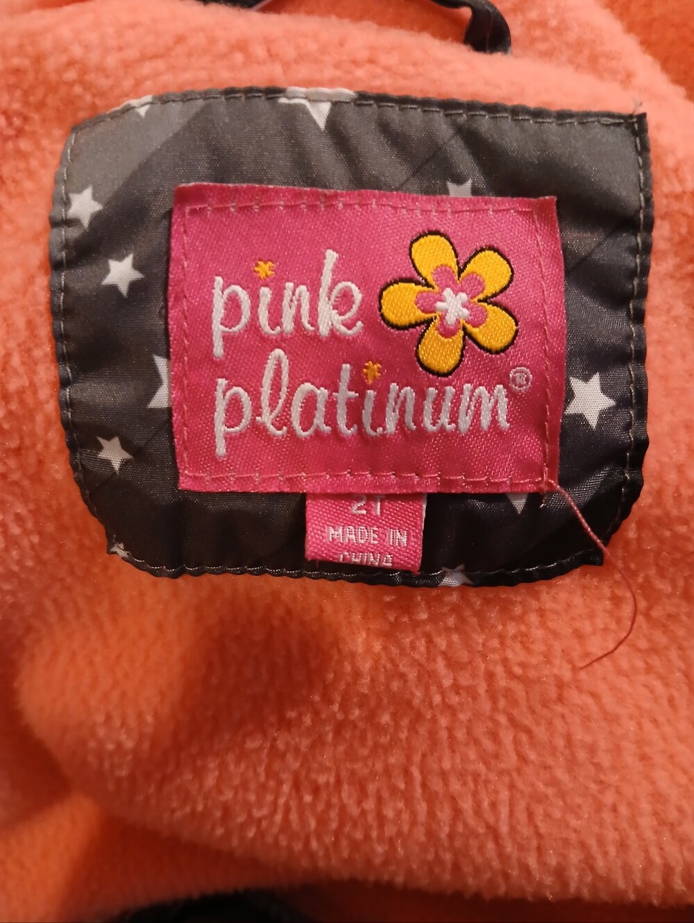 Pink Platinum Girls Puffer Jacket, With Attached Hood. Size 2T. - Picture 8 of 10